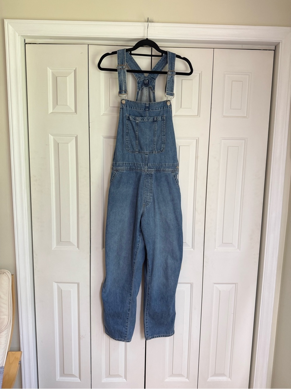 GAP Women’s Denim Overall Cropped Oversized Boho Western Size Large
